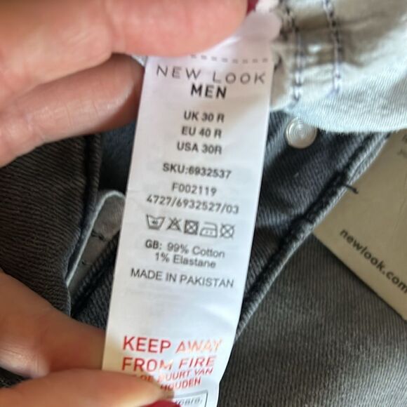 New Look Men skinny stretch jeans black 30R /32 NWT - Picture 9 of 10